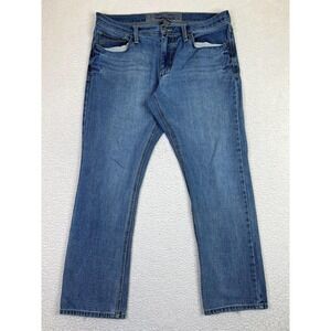 OP Slim Straight Jeans Mens 38x32 Blue Denim Classic 1972 Straight Leg Pants